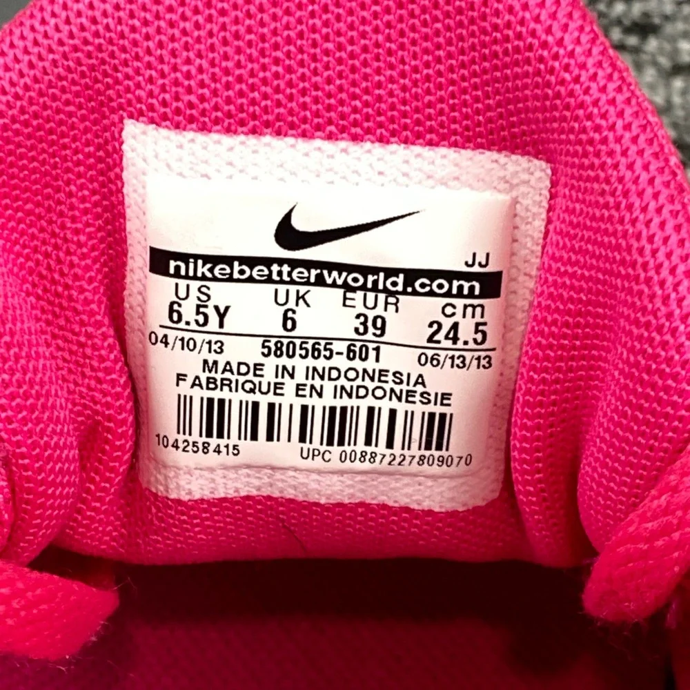 Nike Free 5.0 Big Girls 6.5 Pink Gray Running Shoes 580565 601 2013
